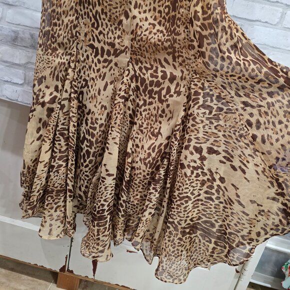 Together Size 10 Women Cheetah‎ Maxi Spaghetti Strap Tank Dress NWT - Picture 7 of 8